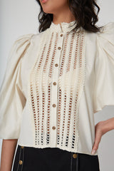 Eva Cotton Lace Blouse