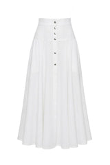 Paloma White Midi Skirt