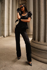 Trinity Slim Pintuck Pants