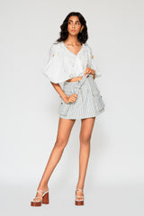 Zoila Cotton Ruched Top