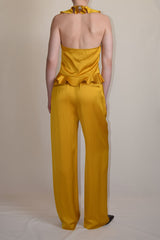 Grace Halter Ruffle Top