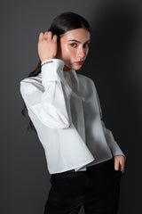 Embroidered White Button Down Shirt