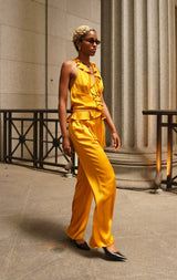 Grace Halter Ruffle Top