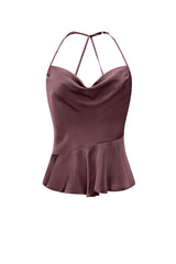 Twiggy Halter Silk Top