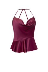 Twiggy Halter Silk Top