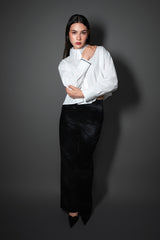 Embroidered White Button Down Shirt