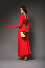 Cindy Silk Square Neck Gown