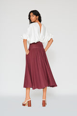 Patricia Linen Midi Skirt