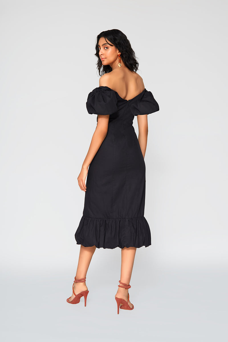 Gabriela Cotton Midi Dress 12 / True Red