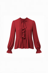 Carmen Silk Pintuck Blouse