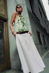 Paloma White Midi Skirt