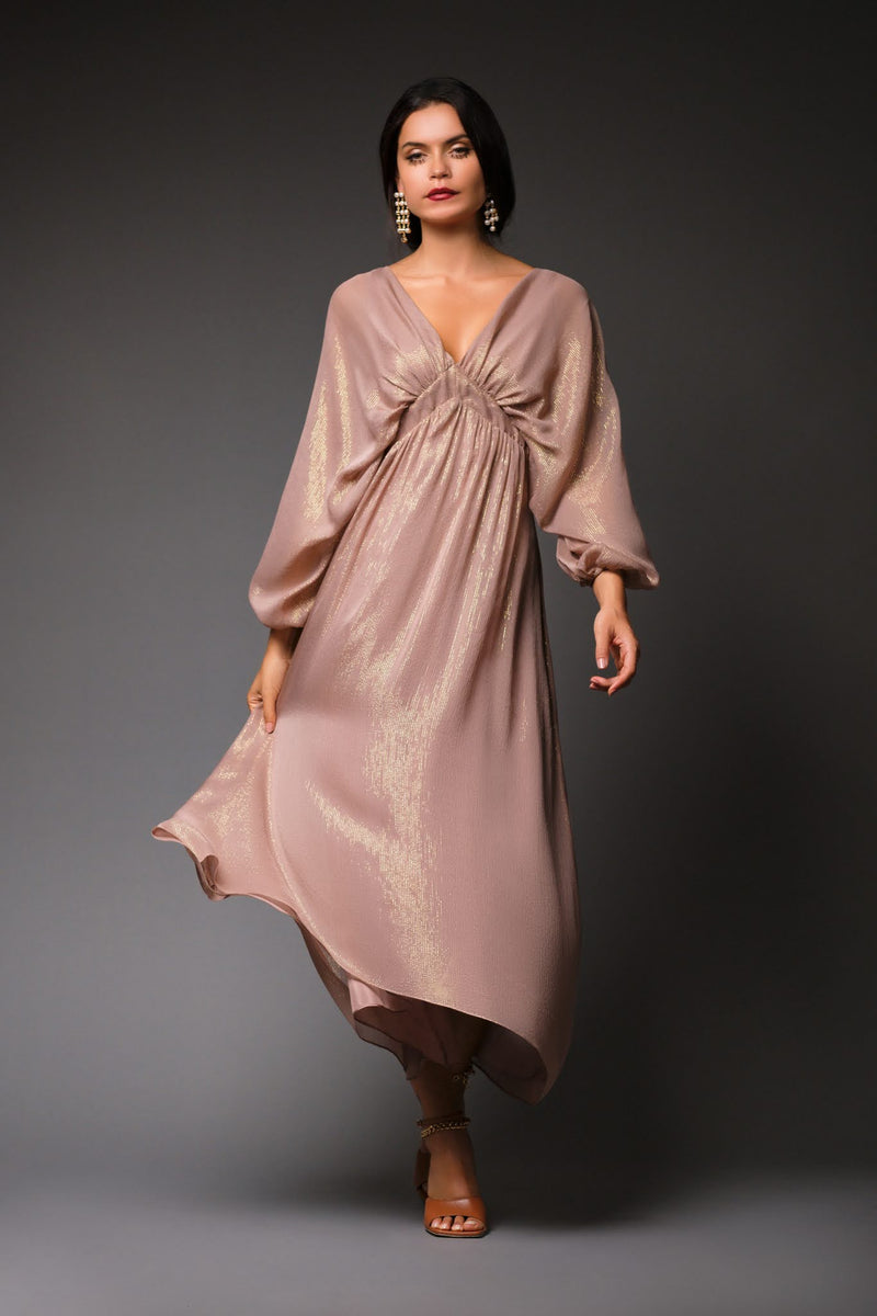 Paula Metallic Chiffon Dress Cindy Castro New York, LLC Paula Metallic Chiffon Dress Cindy Castro New York, LLC