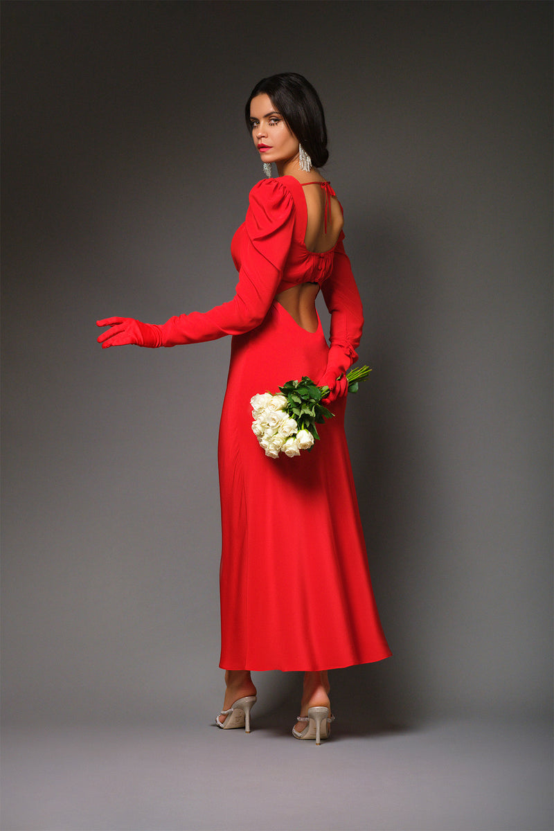 Cindy Silk Square Neck Gown S / SATISFACTION Cindy Silk Square Neck Gown S / SATISFACTION