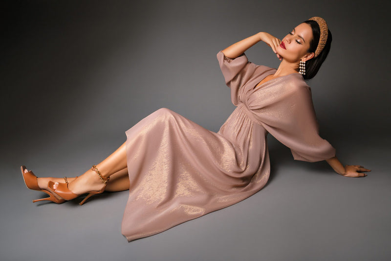Paula Metallic Chiffon Dress Cindy Castro New York, LLC Paula Metallic Chiffon Dress Cindy Castro New York, LLC